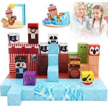 ostatní stavebnice MAGNETICKÉ STAVEBNICE STAVEBNICE STAVEBNÍ KOSTKY 100 BLOKY SILNÉ DĚTI