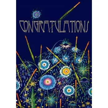 Obraz Přání B6 s obálkou Gratulace Ohňostroj