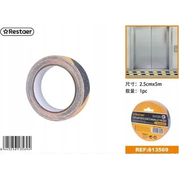 Lepicí páska Protiskluzová páska černo-žlutá 2,5 cm x 5 m