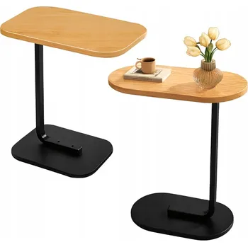 Konferenční stolek Konferenční stolek do obýváku ve tvaru C, moderní, malý, odkládací