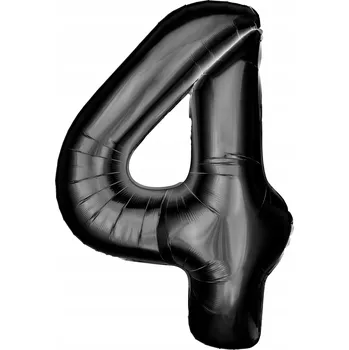 Balónek Fóliový balónek ČÍSLICE 3 ČERNÝ 100 cm - velký balónek s heliem ve tvaru číslice