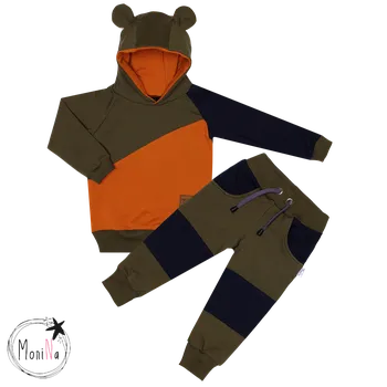 Kojenecké oblečení Tepláková souprava ouška - TRIO Khaki Velikost: 80