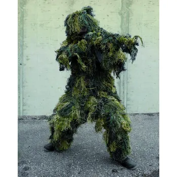 Mil-Tec® (Sturm Handels) Maskovací oblek „Hejkal“ Ghillie Suit 4-dílný ANTI FIRE Mil-Tec®, Barva: US woodland, Velikost: M - L