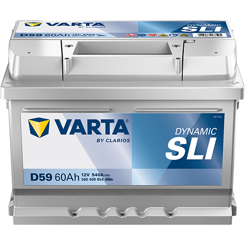 Varta Dynamic SLI 12V 60Ah 540A, 560 409 054, D59 nabitá autobaterie + Reflexní přívěsek FOOT + možný výkup staré baterie při doručení nebo v prodejně Jinočany