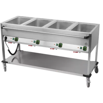 BMPD 4120 - Vodní lázeň pojízdná el. GN 4-1/1 ovl.na delší str. s deskou