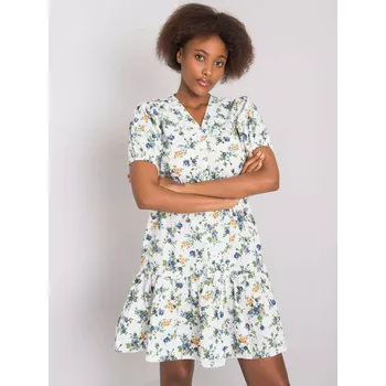 Dámské šaty Šaty RO SK 2508.38P bílá zelená S