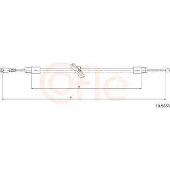 Lanko parkovací brzdy Lanovod parkovací brzdy COFLE 10.9863