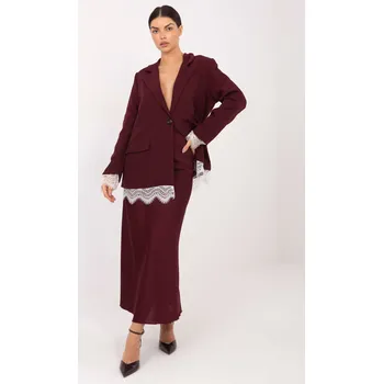 Dámské sako Blejzr IT MA FL9916.02P bordó jedna velikost