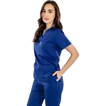 Zdravotnický oděv Námořnicky modrá zdravotnická halenka - dámská | drinuniforma.cz