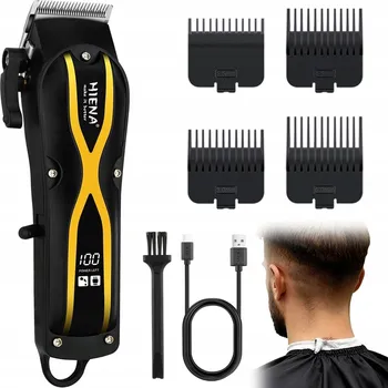 Strojek na vlasy TICHÝ MOTOR 1500 MAH HOLICÍ STROJEK S LED DISPLEJEM ZASTŘIHOVAČ