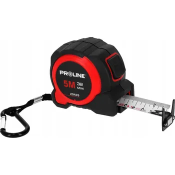 metr Svinovací metr 5 m / 32 mm dwustr.magn.nyl.zaw.klip.ce.proline