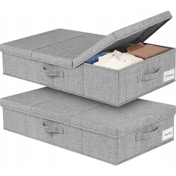 Úložný box MEPURE Úložný box pod postel 2 kusy Organizér 15 cm s víkem