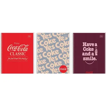 Blok Kroužkový Blok A4 100 listů čtvereček M Hybrid Coca Cola