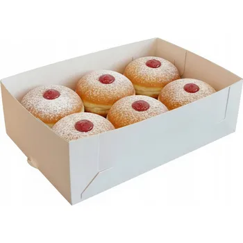 Krabice na pečivo Kartonová krabička na koblihy 30 x 20 x 9 cm 100 ks