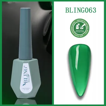 Lak na nehty Bling Gel na nehty HYBRIDNÍ LAK Tyrkysový 10 ml č. 063