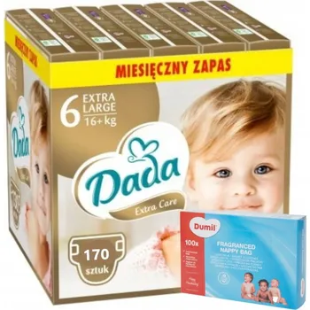 jednorázová plena Plenky (Extra Care + sáčky) Dada Extra Care Velikost 6 180 ks