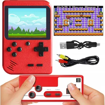 Herní konzole RETRO HERNÍ KONZOLE 500 HER PŘENOSNÁ BEZDRÁTOVÁ MINI HRA K TELEVIZI