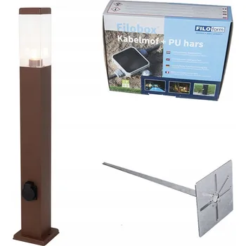 IP kamera Kvadratický osvětlovací sloupek QAZQA E27 80 cm