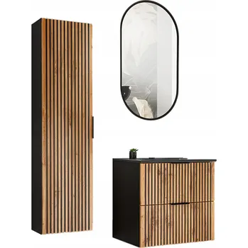 Koupelnový nábytek Sada koupelnového nábytku 60 XILO BLACK s umyvadlem LAVA BLACK SYFON DÁREK