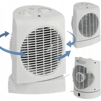 Přímotop Teplovzdušný ventilátor Elektrický ohřívač 2000W Oscilace Pohyblivá Hlava TÜV