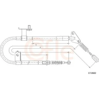 Lanko parkovací brzdy Lanovod parkovací brzdy COFLE 17.0682