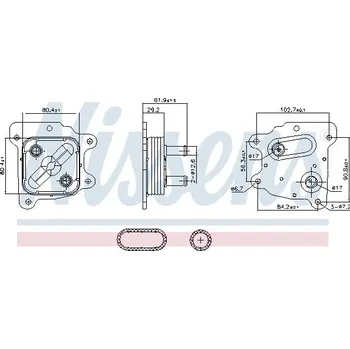 Auto-moto Olejový chladič, motorový olej NISSENS 91436