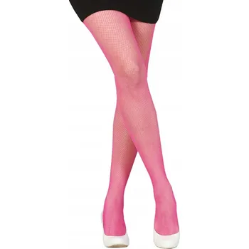 Dámské punčochy RŮŽOVÉ KABARETKY PUNČOCHÁČE S DISCO VE STYLU 80. LET