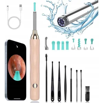 CHYTRÝ OTOSKOP S WIFI KAMEROU PRO ČIŠTĚNÍ UŠÍ, SADA NÁSTROJŮ, ENDOSKOP