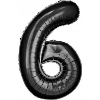 Balónek Fóliový balónek ČÍSLICE 5 ČERNÝ 100 cm - velký balónek s heliem ve tvaru číslice