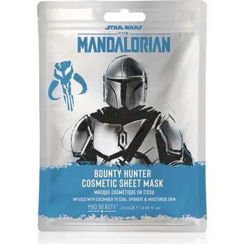 Pleťová maska Mad Beauty Star Wars Mandalorian Silver Face Mask plátýnková maska 25 ml