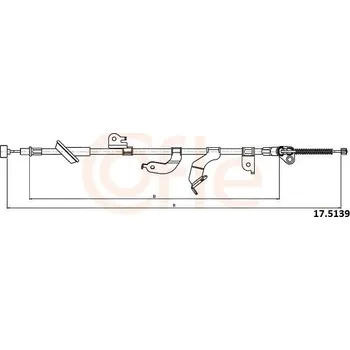 Lanko parkovací brzdy Lanovod parkovací brzdy COFLE 17.5139
