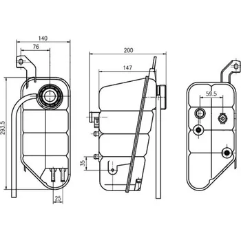Chladič motoru Vyrovnávací nádoba, chladivo MAHLE CRT 118 000S