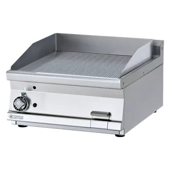 Kuchyňský gril Grilovací deska 56x51 plynová chromovaná rýhovaná bez podestavby | RM - FTRT-76GS