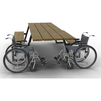 Zahradní lavice HTI Bezbariérové posezení Douglas II Typ ukotvení: klasické (šrouby), Barva konstrukce: hnědá komaxit (RAL 8017)