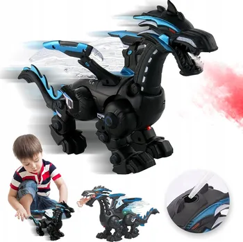 Figurka MECHANICKÝ DINOSAURUS S FUNKCÍ CHŮZE, PÁRY A SVĚTEL DÁREK PRO DĚTI