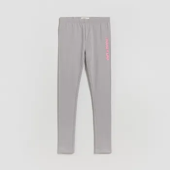 Reserved - Legíny s&nbsp;vysokým podílem bavlny a&nbsp;potiskem - světle šedá - 173HN-09X - 173HN-09X-128