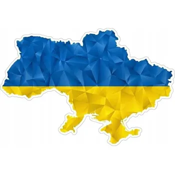 Samolepicí dekorace na vozidlo NÁLEPKA na Auto | MAPA UKRAJINY VLAJKA Ukrajina UA TIR Samolepka