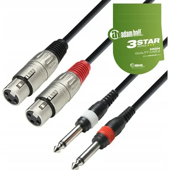 Audio kabel XLR kabel - 6,3mm jack Adam Hall K3TFP 1 m