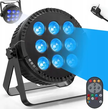 UNIVERZÁLNÍ SCÉNICKÝ LED REFLEKTOR RGBW 9X15W S NASTAVENÍM ÚHLU