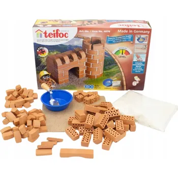 ostatní stavebnice Stavební Stavebnice Teifoc Bricks Postav malý hrad z cihel 100 ks.