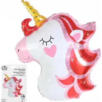 Fóliový balónek Jednorožec zasněný, 64x47 cm