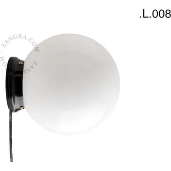 Lampička Černá porcelánová stolní nebo nástěnná lampa CEDRIC L.008 - Zangra