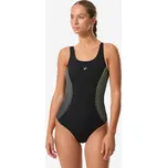 DECATHLON Dámské jednodílné plavky Kimy 40 ZELENÁ|ČERNÁ