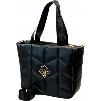 Kabelka Laura Biaggi shopper kabelka z eko kůže černá