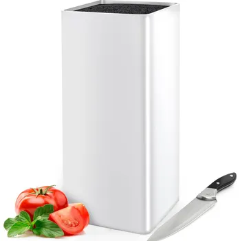 Stojan na nože CHEERHOM Univerzální blok na Nože bez nožů, bílý, pro 5 8 nožů každého typu