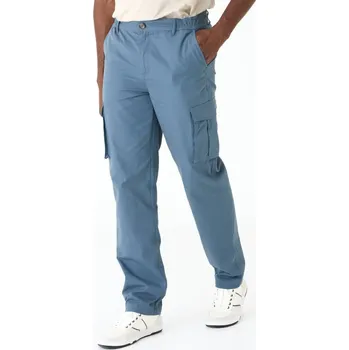 Pánské kalhoty Cargo kalhoty z plátna ripstop, na bocích pružný pas modrošedá 56