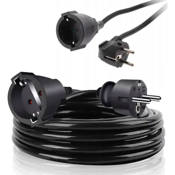 Napájecí kabel PRODLUŽOVACÍ KABEL S UZEMNĚNÍM STAVEBNÍ 20M 1 ZÁSUVKA 3×0,75mm2 ČERNÝ