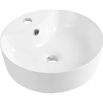 Umyvadlo CERANO - Umyvadlo keramické - na desku - Ramo - bílá lesklá - Ø 39 cm