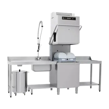 Myčka nádobí Myčka průběžná dvouplášťová změkčovač rekuperace 50x60 - 400 V | RM - TTA 162 REC ABT