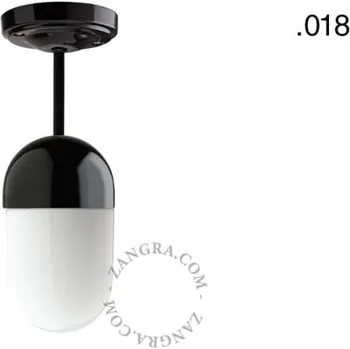 Lampička Porcelánové stropní lampa 018 černa - Zangra